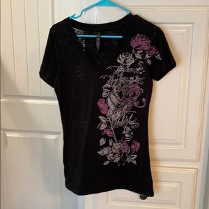 Metal Mulisha black and pink T-shirt